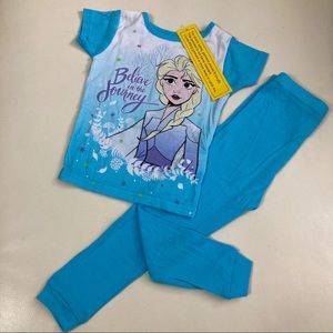 Disney Frozen Elsa Pajama Set long pants and tee outfit 5063